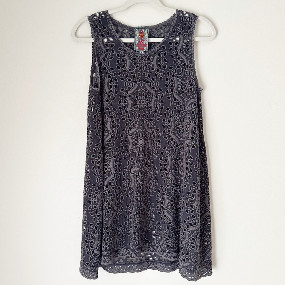 Johnny Was Eyelet Embroidery Tunic Dress size S